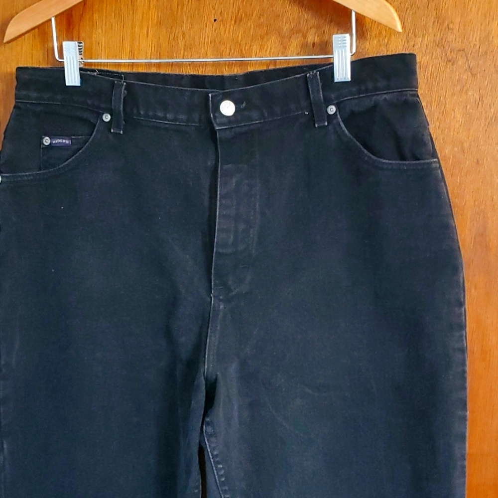 Black Denim Riders Jeans, size 18 Long